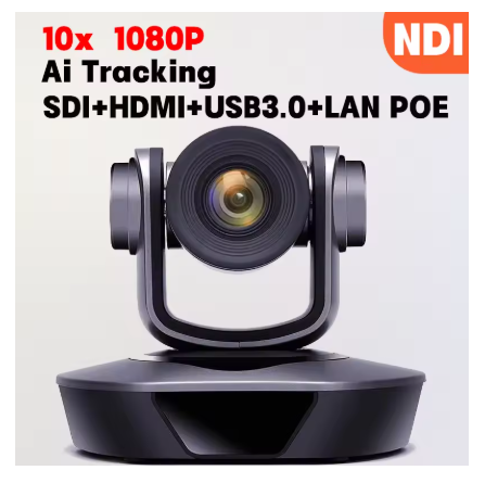 Cámara PTZ 4K con zoom 10x 20x HDMI,SDI,LAN,USB,NDI,POE,60FPS,30FPS