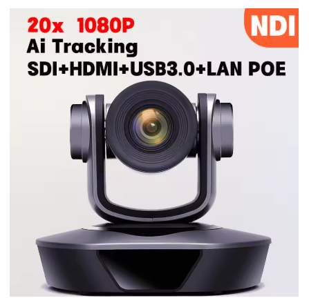 Cámara PTZ 4K con zoom 10x 20x HDMI,SDI,LAN,USB,NDI,POE,60FPS,30FPS