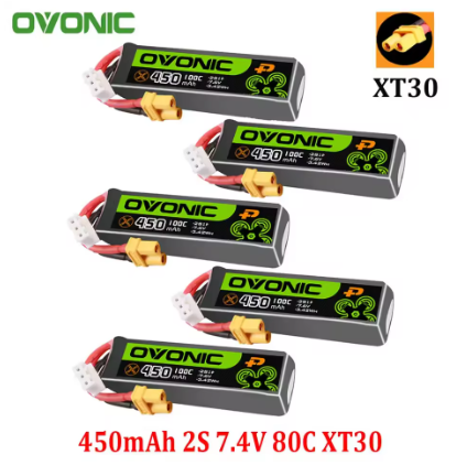 2025 nuevo 5 uds OVONIC 1S 2S batería Lipo 300mAh/450mAh/550mAh/650mAh