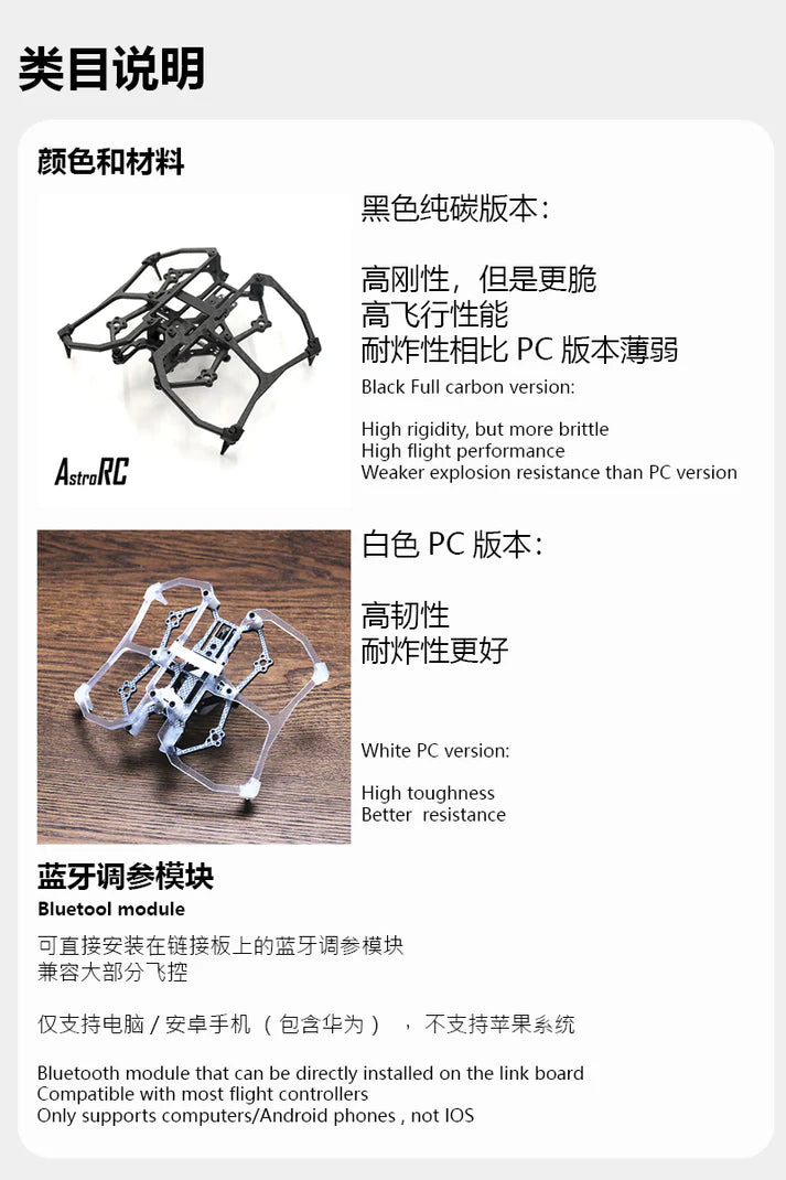 AstroRC CarbonFly 20 V3 2.0inch Frame , O4/O4 PRO version