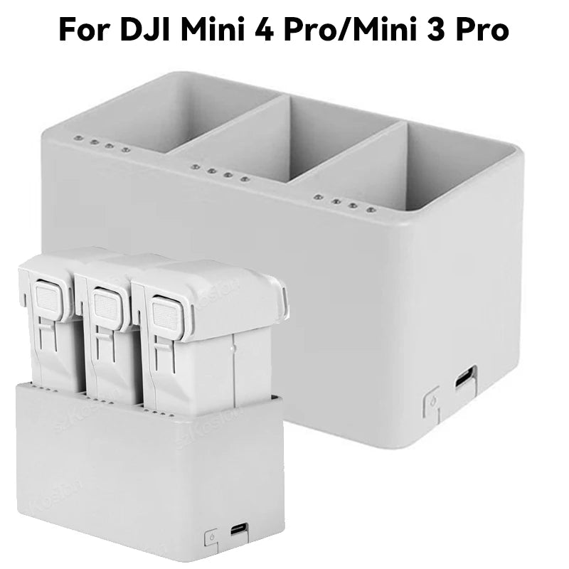 Three Channel Two-Way Charging Hub for DJI Mini 4 Pro/Mini 3 Pro Battery for Mini 3 Pro Battery Charger Drone Accessories