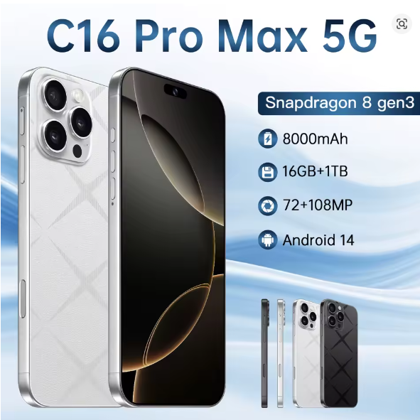 Movil 2025 nueva edición Global C16 Pro Max 7,3 pulgadas original inteligente 5G 22GB + 2TB