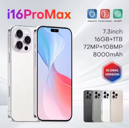 Movil i16 pro max 5G Android14 Snapdragon 8