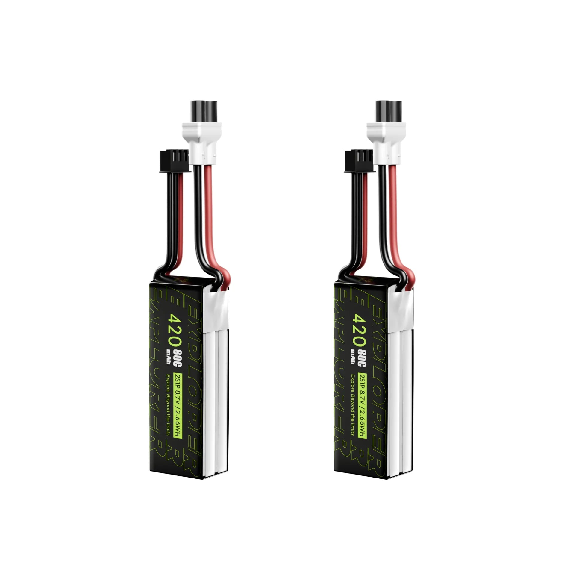 2PCS Explorer 420mAh LiHV 2S 80C Battery （Flywoo XT30UP）