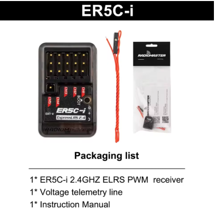 Receptor Receptor PWM Radiomaster ER3C-I y ER5C-I ELRS de 2,4 GHz: tamaño pequeño
