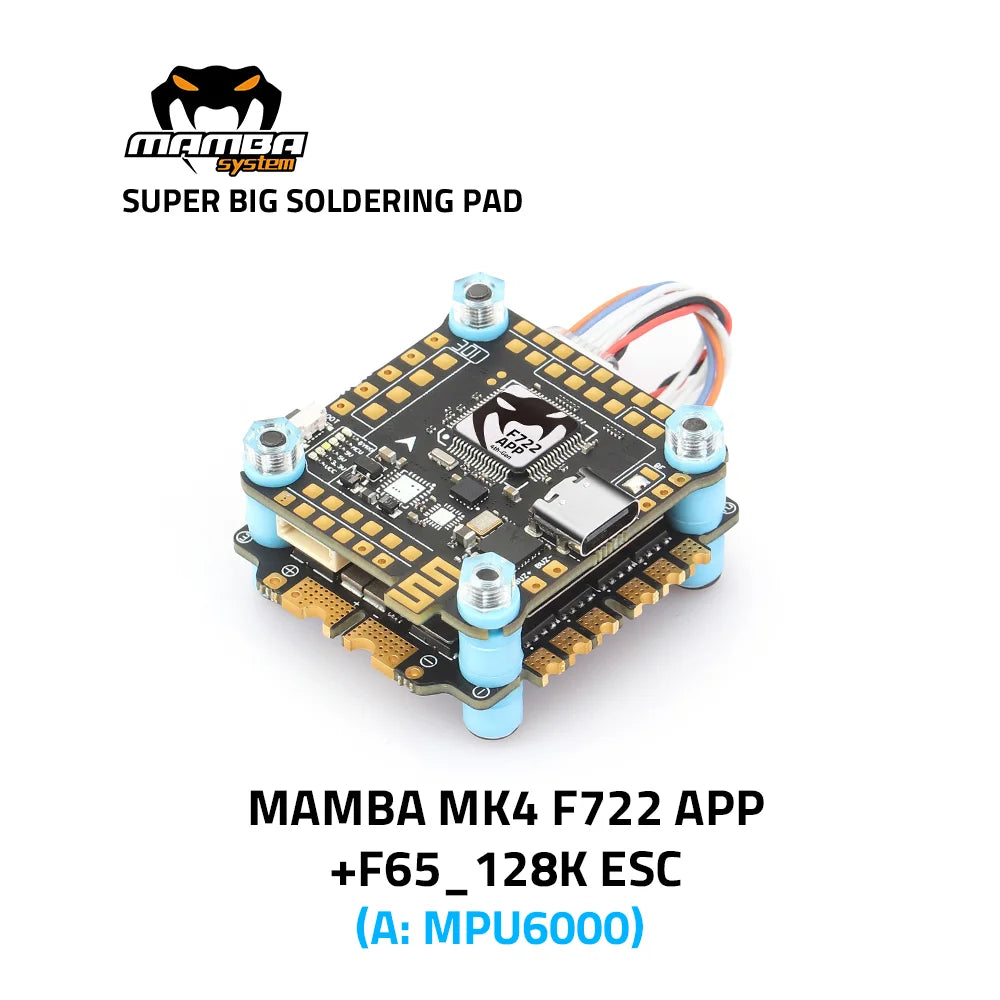 Diatone MAMBA F722 APP MK4 WIFI/DJI Flight Controller Stack F7 45A/55A/65A 128K BLHeli32 ESC 6S 4in1 Dshot1200 Brushless ESC