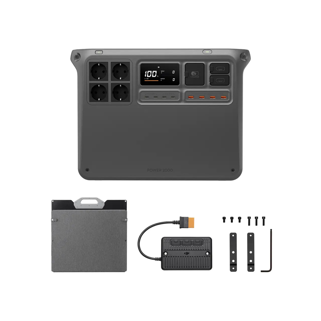 DJI Power 2000 y Panel solar plegable de 200 W × 1