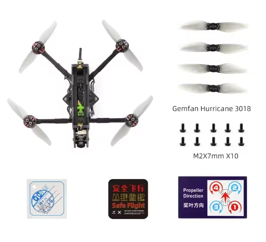 HGLRC Rekon3 V1.4 Nano largo alcance 1S 3 pulgadas 18650