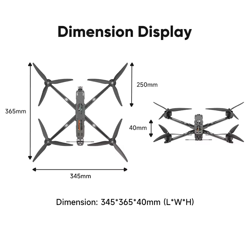 HS Airforce HS-X10M 10 pulgadas FPV Drone Racing 165 KM/h 30min carga nominal de distancia 3,5 KG