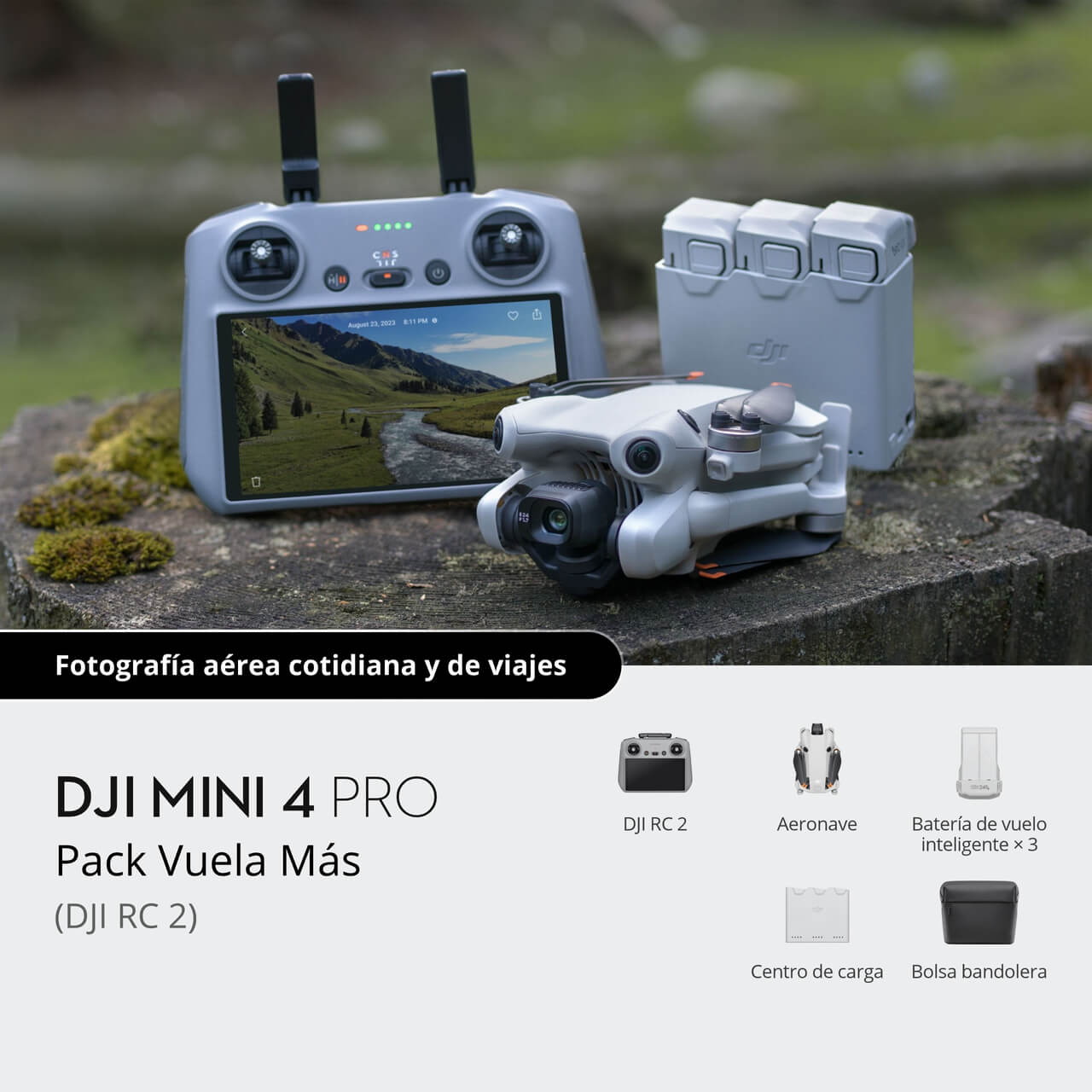 DJI Mini 4 Pro Pack Vuela Más (DJI RC 2)