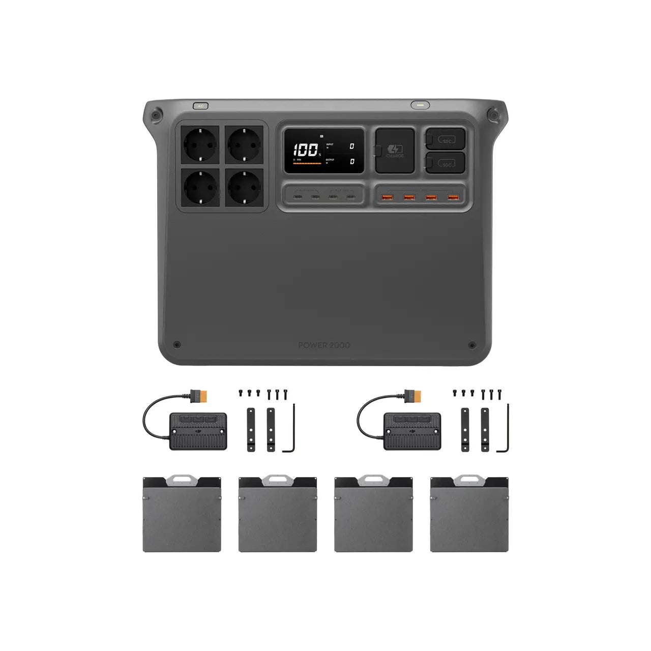 DJI Power 2000 y Panel solar plegable de 200 W × 4