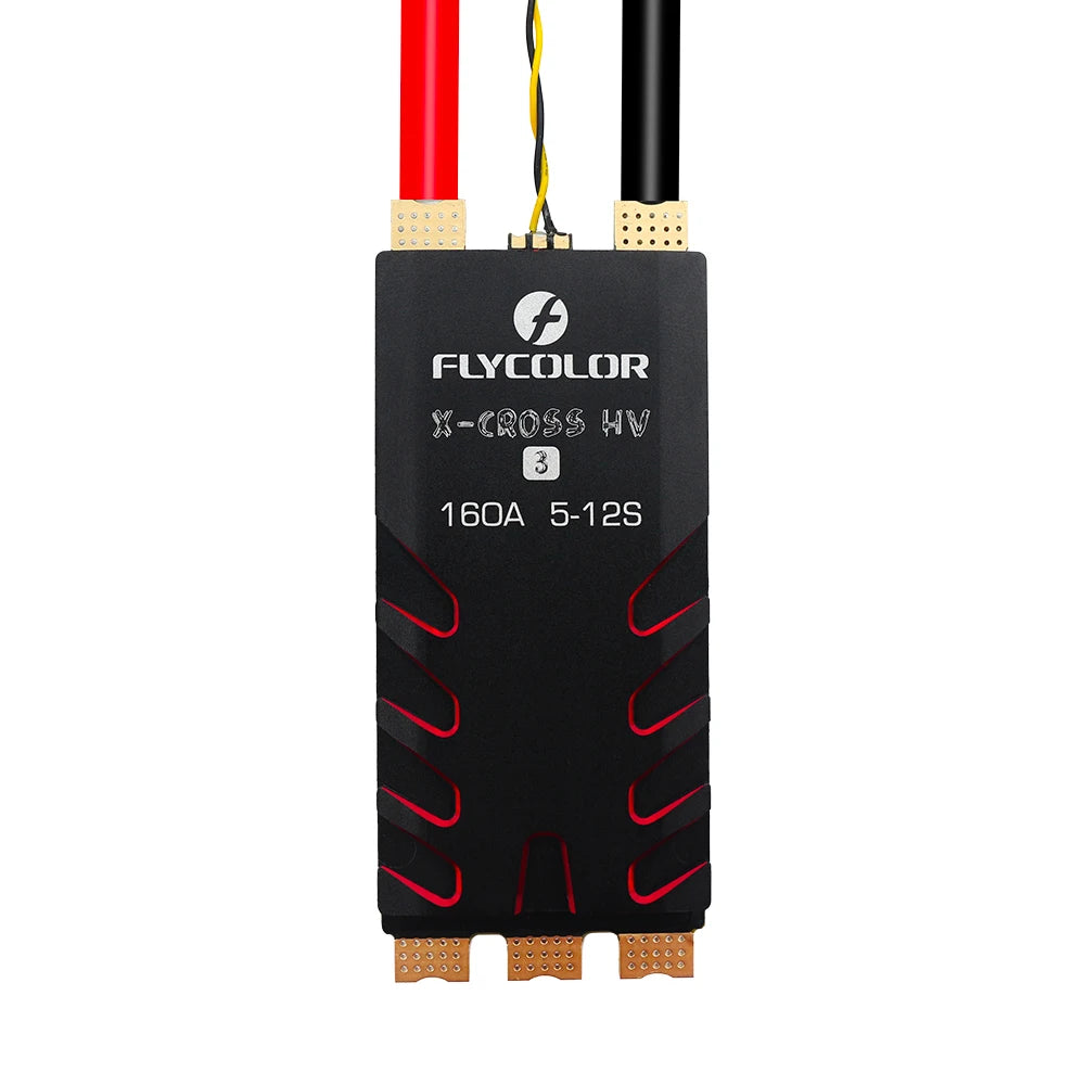 FLYCOLOR X-CROSS HV3 60A/80A/120A/160A ESC 5-12S BLHeli-32 Dshot Proshot 64MHz 32-Bit Speed Controller for RC FPV Racing Drone