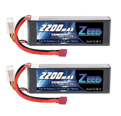 Batería LiPo 2 piezas Zeee 3S, 2200mAh, 11,1 V, 50C