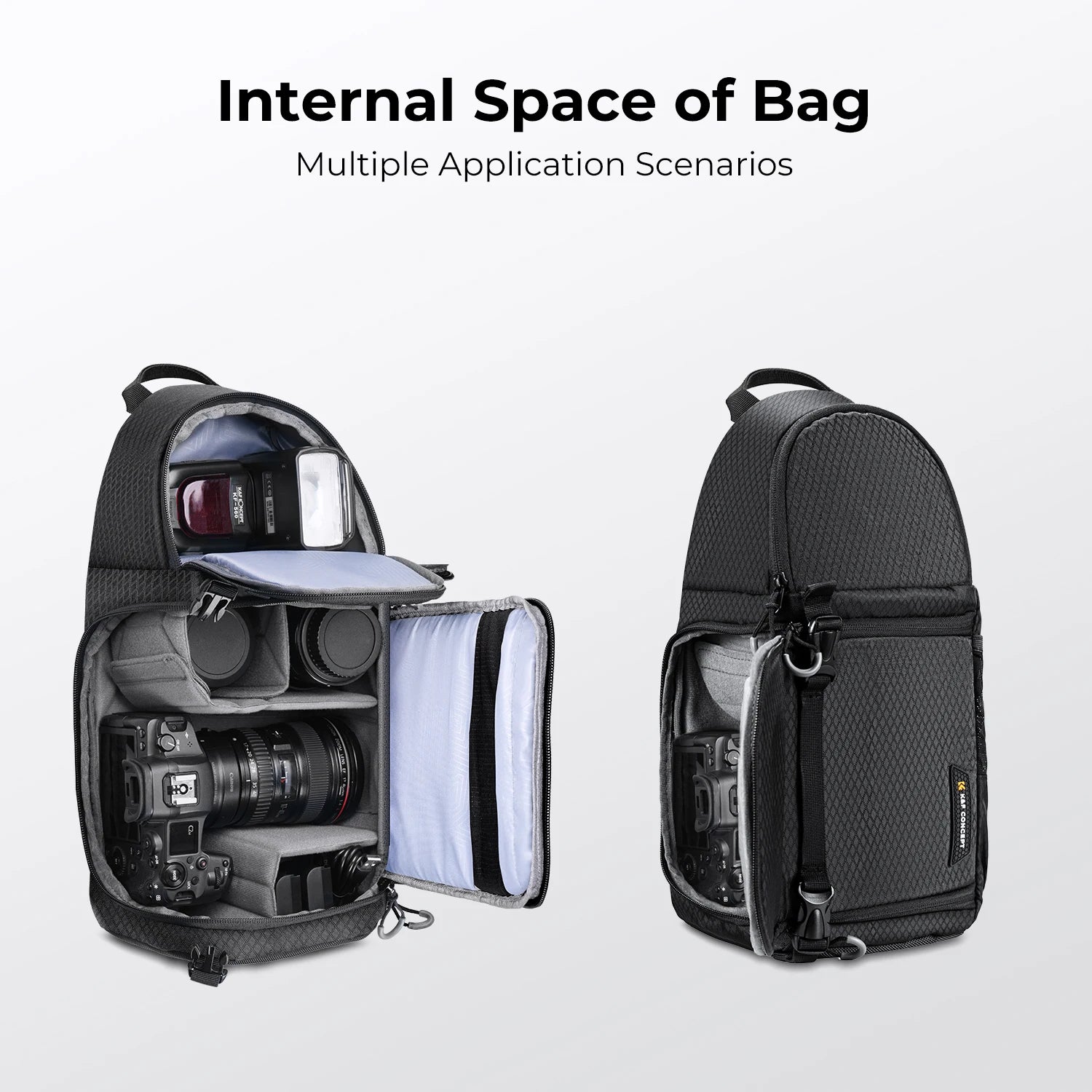 K & F Concept Sling Cámara Mochila Bolso de hombro para fotógrafos Estuche para cámara Canon/Nikon/Sony/DJI