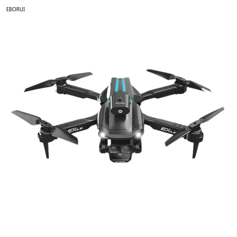 EBORUI M° RC Drone WiFi FPV ESC 4K Three Cams w/ 4 sides Avoid Obstacle Optical Flow Altitude Hold RC Quadcopter Drone Toys