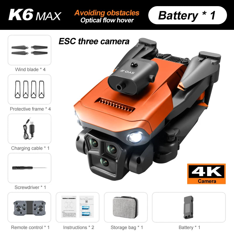 K6MAX Drone with 4k professional camera dji rc best selling professional mini dron fpv  rc airplane dj long distance drift drone